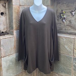 LOGO by Lori Goldstein Cotton / Cashmere Swater